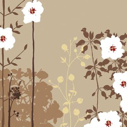 Framed Falling Blossoms II Print
