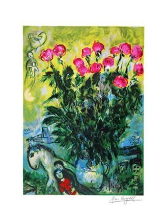 Framed Les Roses Print