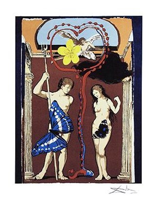 Framed Lovers, Adam and Eve (Le) Print