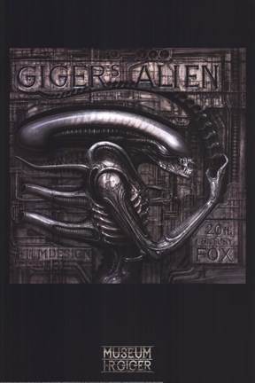 Framed Giger&#39;s Alien Print