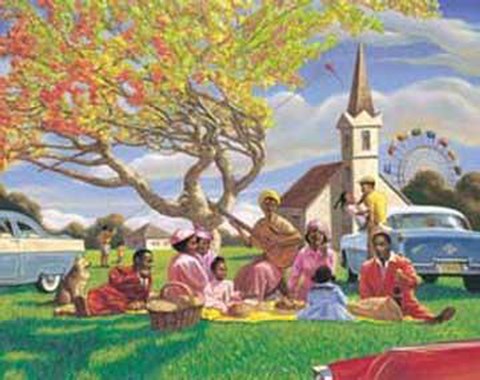 Framed Sunday Picnic Print