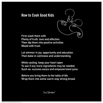Framed How To Cook Good Kids Print