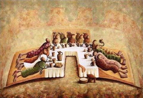 Framed Lord&#39;s Last Supper Print