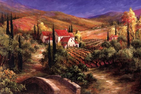 Framed Tuscan Bridge Print