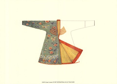 Framed Asian Costume I Print