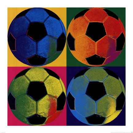 Framed Ball Four - Soccer Print