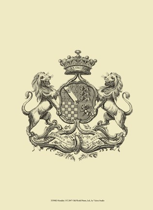 Framed Heraldry I Print