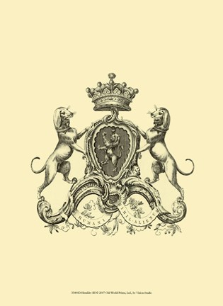 Framed Heraldry III Print