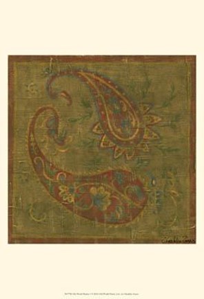 Framed Old World Paisley I Print