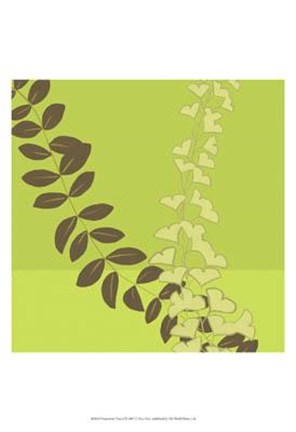 Framed Serpentine Vines I Print