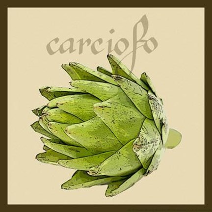 Framed Italian Vegetables VIII Print