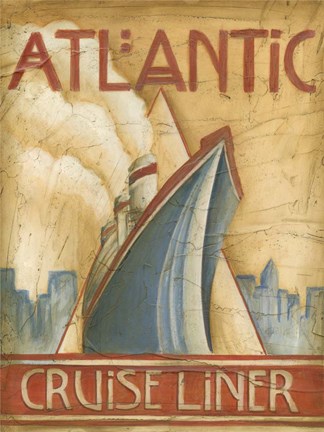 Framed Atlantic Cruise Liner Print