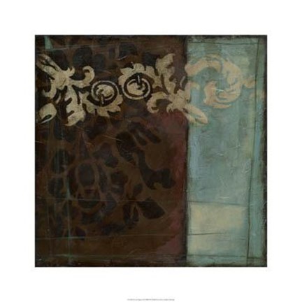 Framed Damask Tapestry I Print