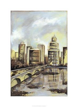 Framed Urban Terrain I Print