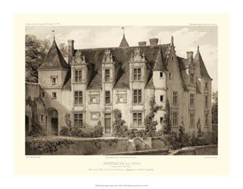 Framed Petite Sepia Chateaux III Print