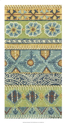 Framed Eastern Embroidery I Print