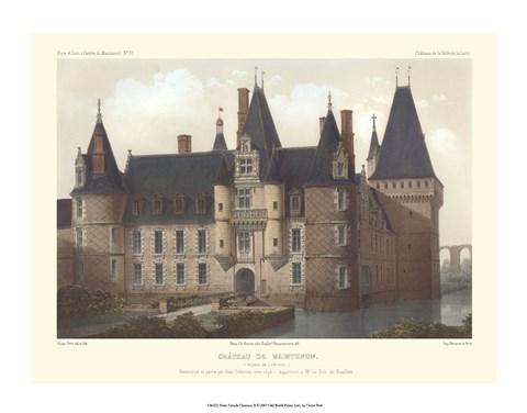 Framed Petite French Chateaux II Print