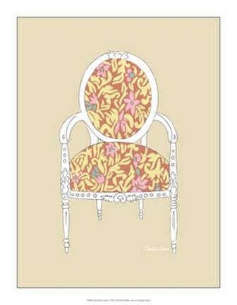 Framed Decorative Chair I Print