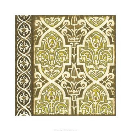 Framed Burnished Arabesque I Print