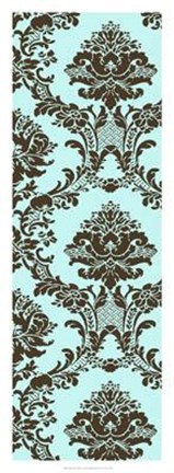 Framed Vivid Damask In Blue II Print