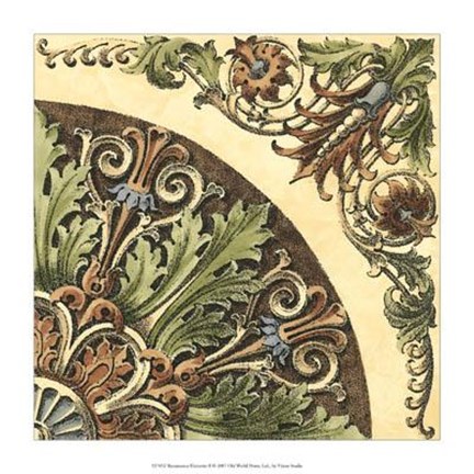 Framed Renaissance Elements II Print