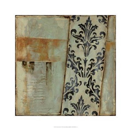 Framed Damask Harmony II Print