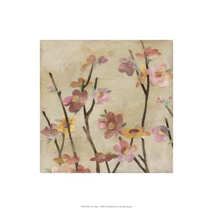 Framed Blossom Collage I Print