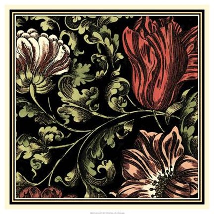Framed Floral Fancy II Print