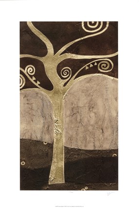 Framed Sylvan Spirals I Print