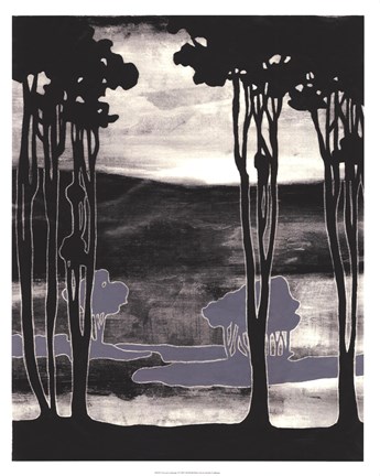 Framed Nouveau Landscape I Print