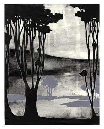 Framed Nouveau Landscape II Print