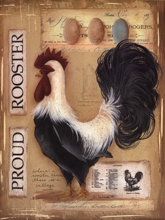 Framed Proud Rooster Print
