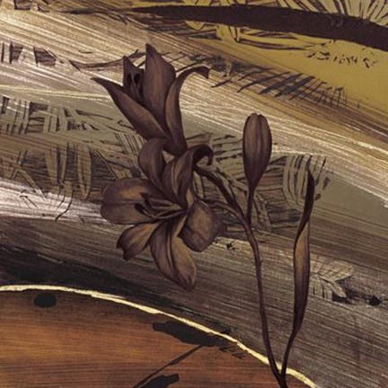 Framed Fleurs D&#39;or I Print