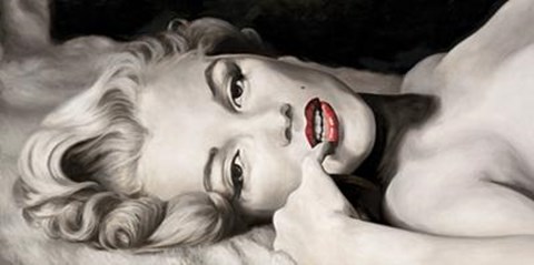 Framed Marilyn Monroe - Reclined Print