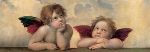 Framed Cherubim Putti Angels of The Sistine Madonna, c.1514 Print