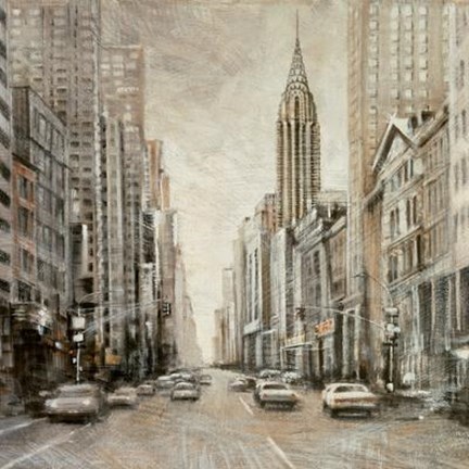 Framed To The Chrysler Building Print