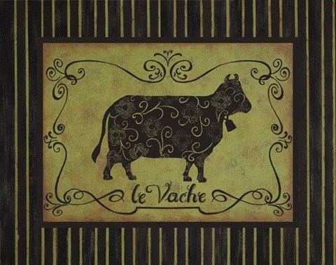 Framed La Vache Print