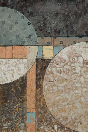 Framed Geo Round Squared II Print