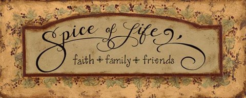 Framed Spice Of Life Print