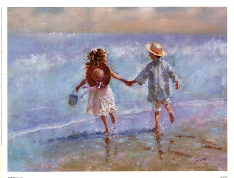 Framed Beach Buddies Print