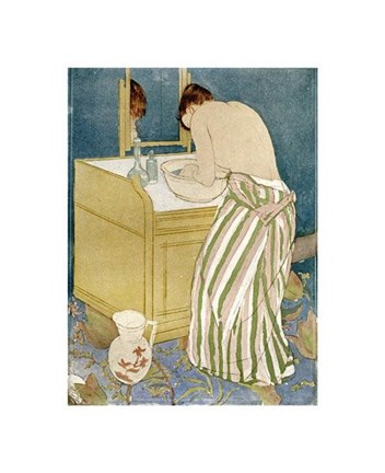 Framed Woman Bathing Print