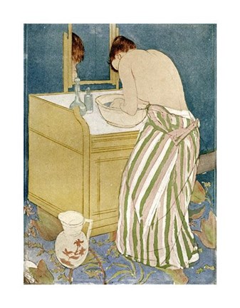 Framed Woman Bathing Print