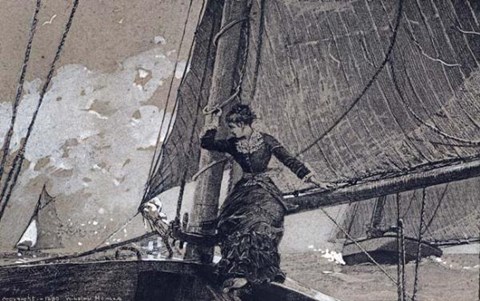 Framed Yachting Girl Print