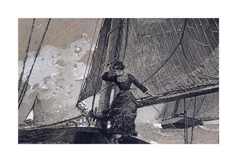 Framed Yachting Girl Print