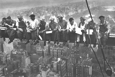 Framed Lunchtime Atop a Skyscraper, c.1932 Print
