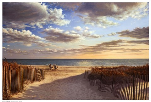 Framed Sunset Beach Print