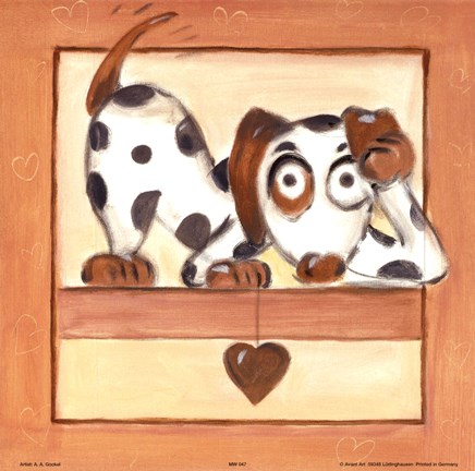 Framed Puppy Love III Print