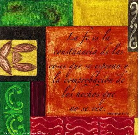 Framed Words to Live By, Spanish Print