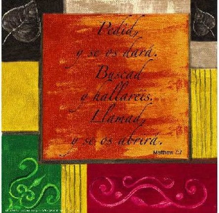 Framed Words to Live By, Spanish...Pedid Print