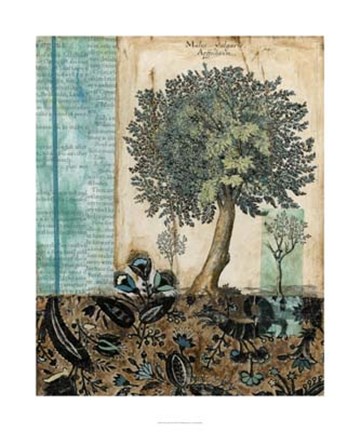 Framed Blue Autumn II Print